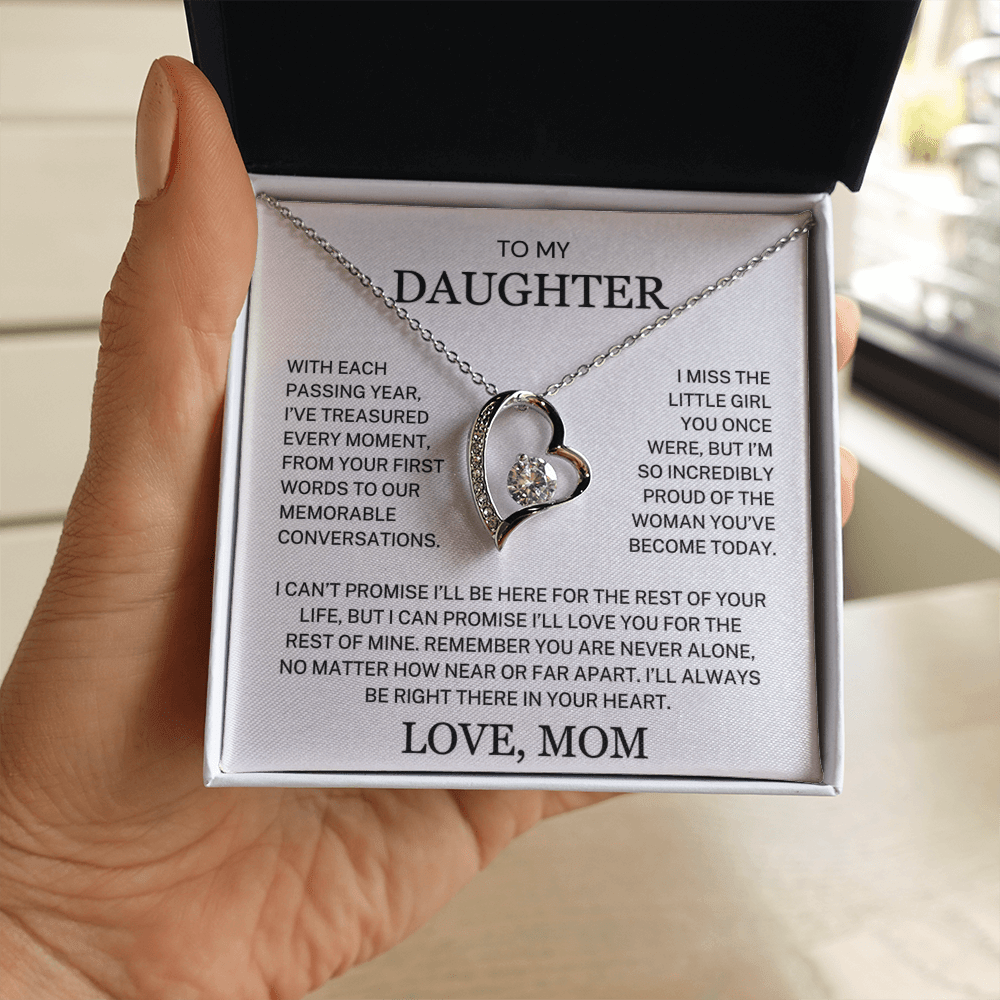Daughter Love Mom "Treasured Every Moment" | Forever Love Necklace