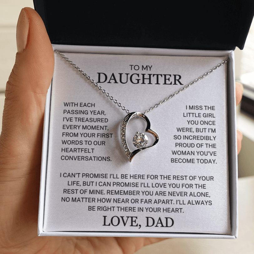 Daughter Love Dad "Treasured Every Moment" | Forever Love Necklace