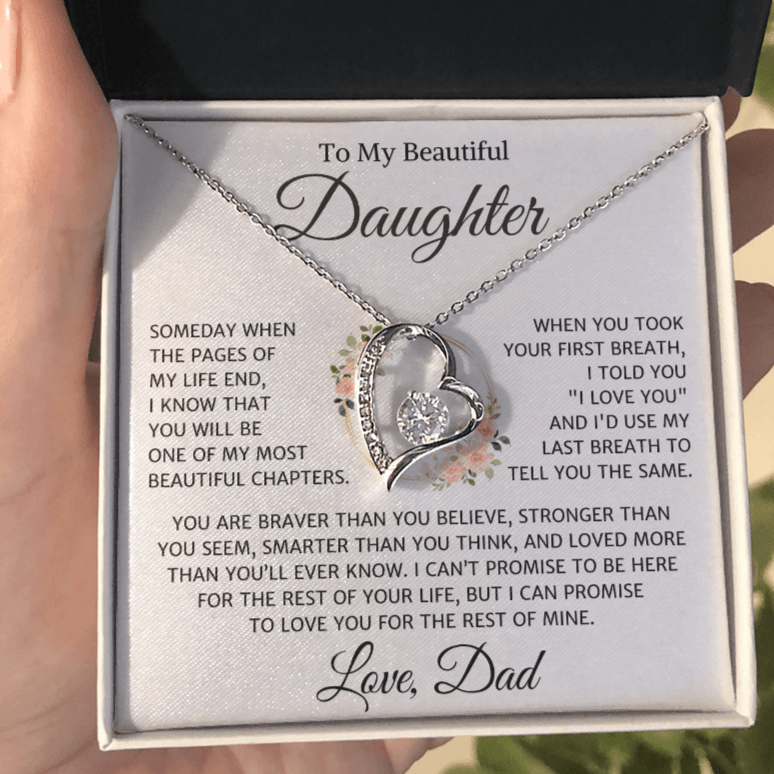 Daughter Love Dad "Promise To Love You" | Forever Love Necklace