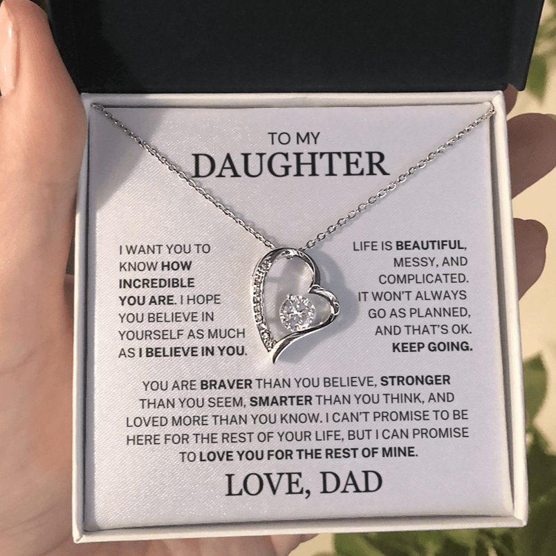 Daughter Love Dad "Incredible" | Forever Love Necklace