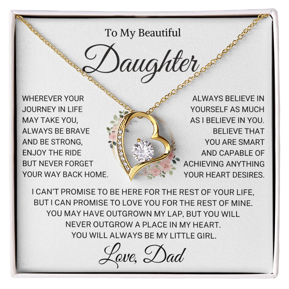 Daughter Love Dad "Place In My Heart" | Forever Love Necklace
