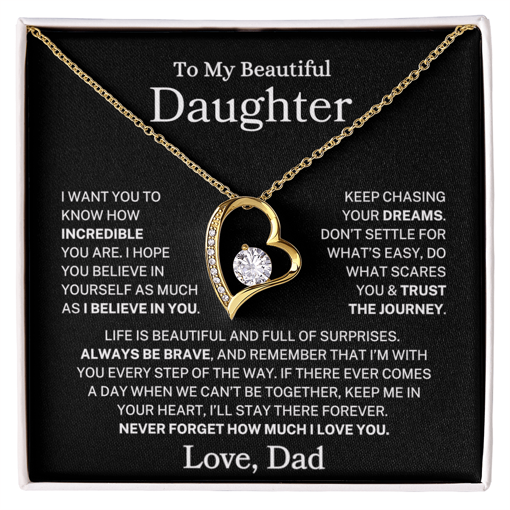 Daughter Love Dad "I Believe In You" | Forever Love Necklace