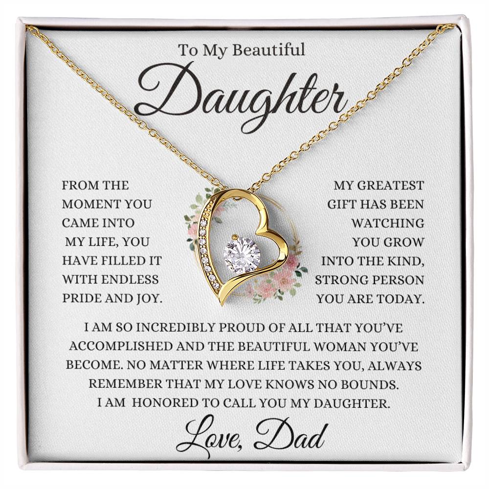 Daughter Love Dad "My Greatest Gift" | Forever Love Necklace