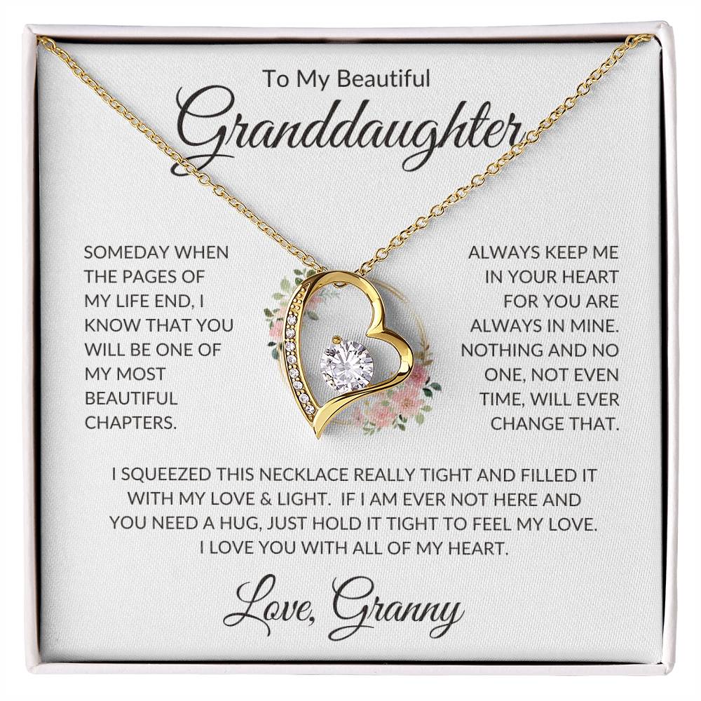 Granddaughter Love Granny "Beautiful Chapters" | Forever Love Necklace