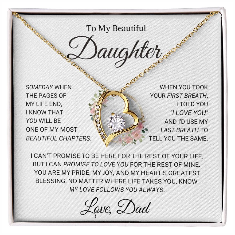 Daughter Love Dad "Your First Breath" | Forever Love Necklace