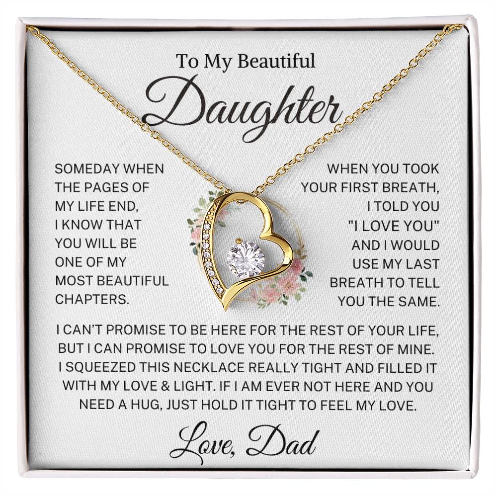 Daughter Love Dad "My Last Breath" | Forever Love Necklace
