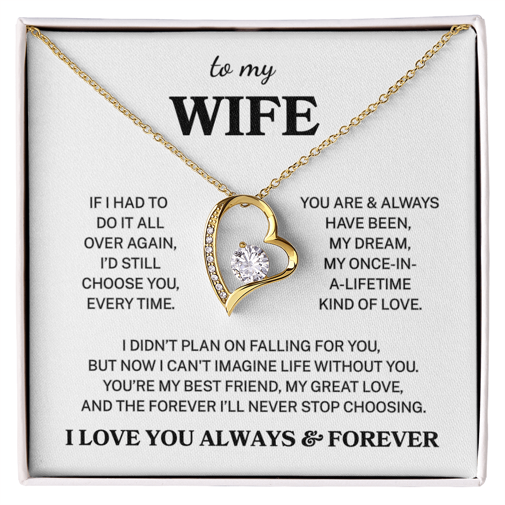 Wife "Forever I'll Never Stop Choosing" | Forever Love Necklace