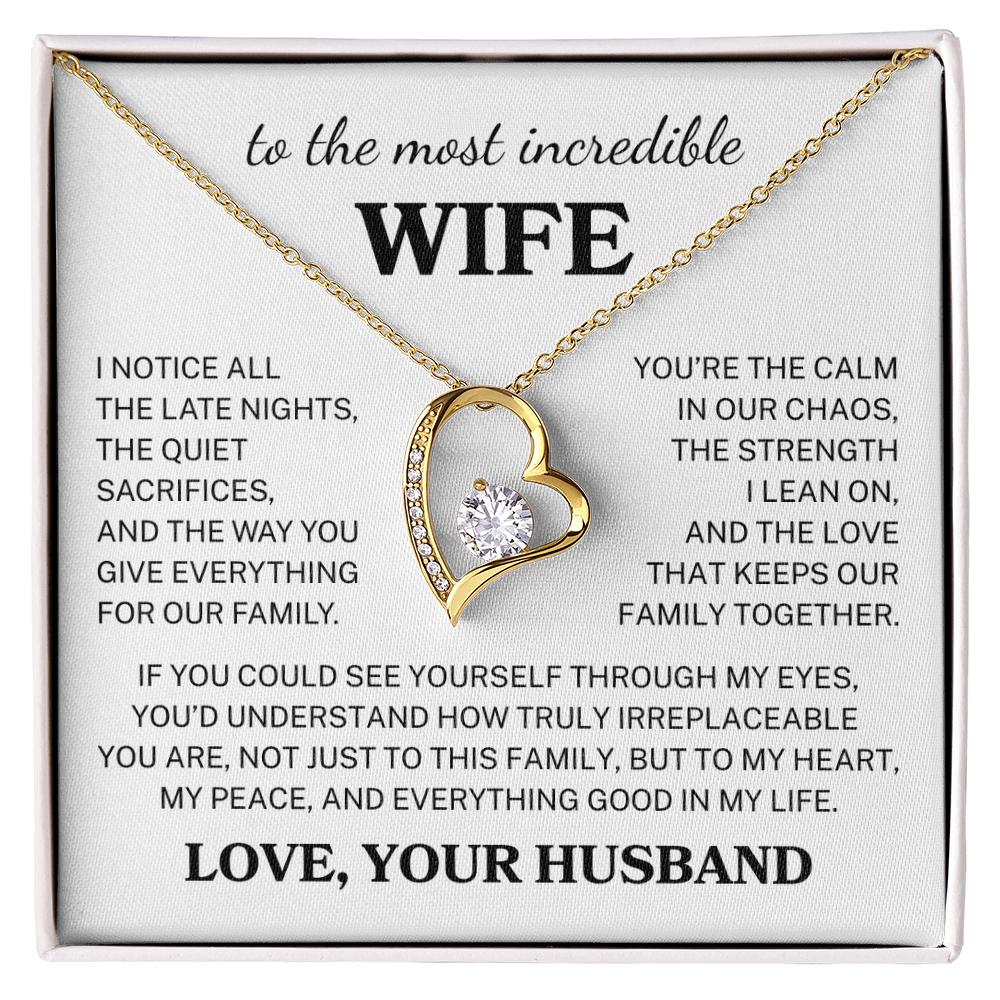 Wife " Most Incredible Wife" | Forever Love Necklace