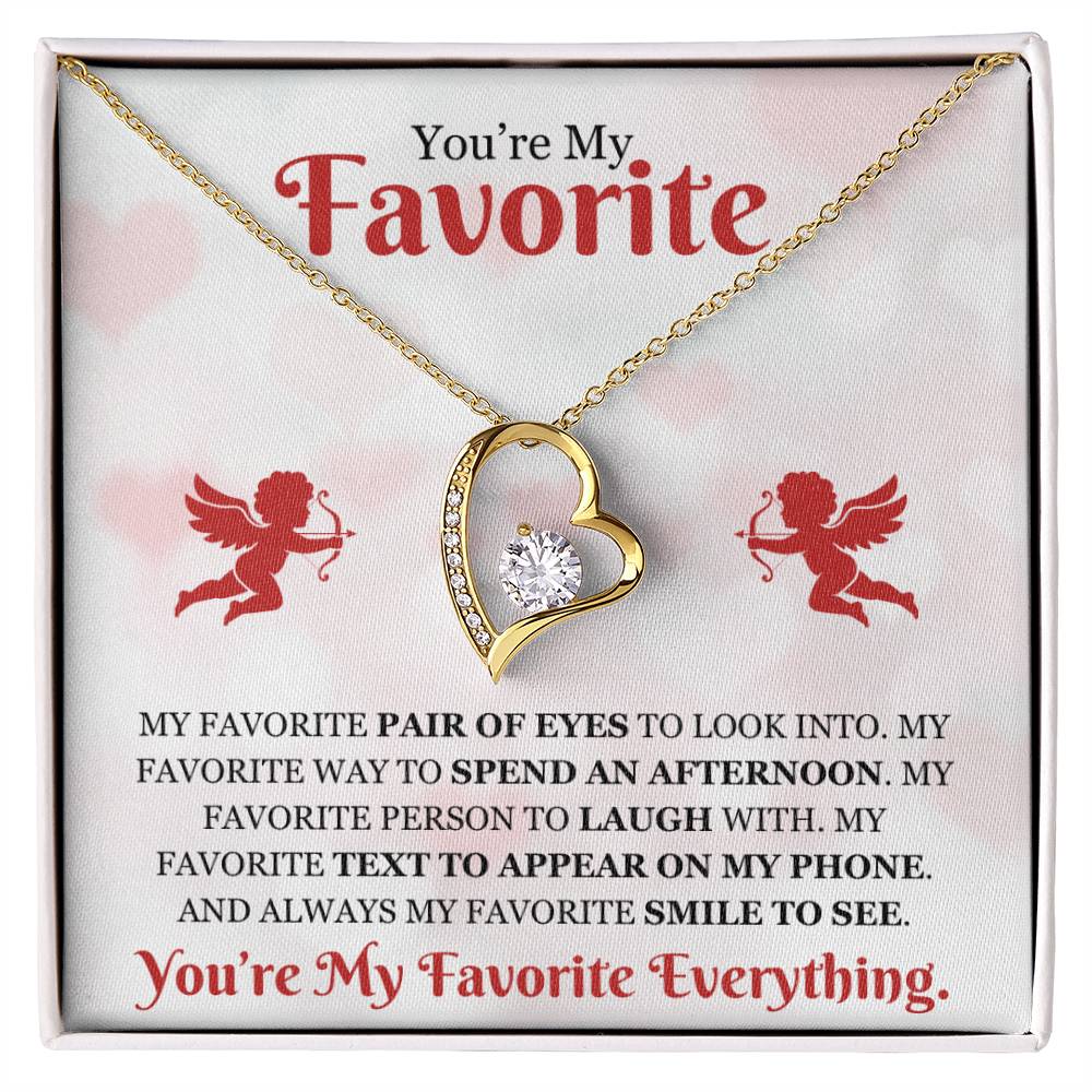 Favorite 'My Favorite Everything" | Forever Love Necklace - 18k Yellow Gold Finish / Standard Box Shoptopia Jewelry