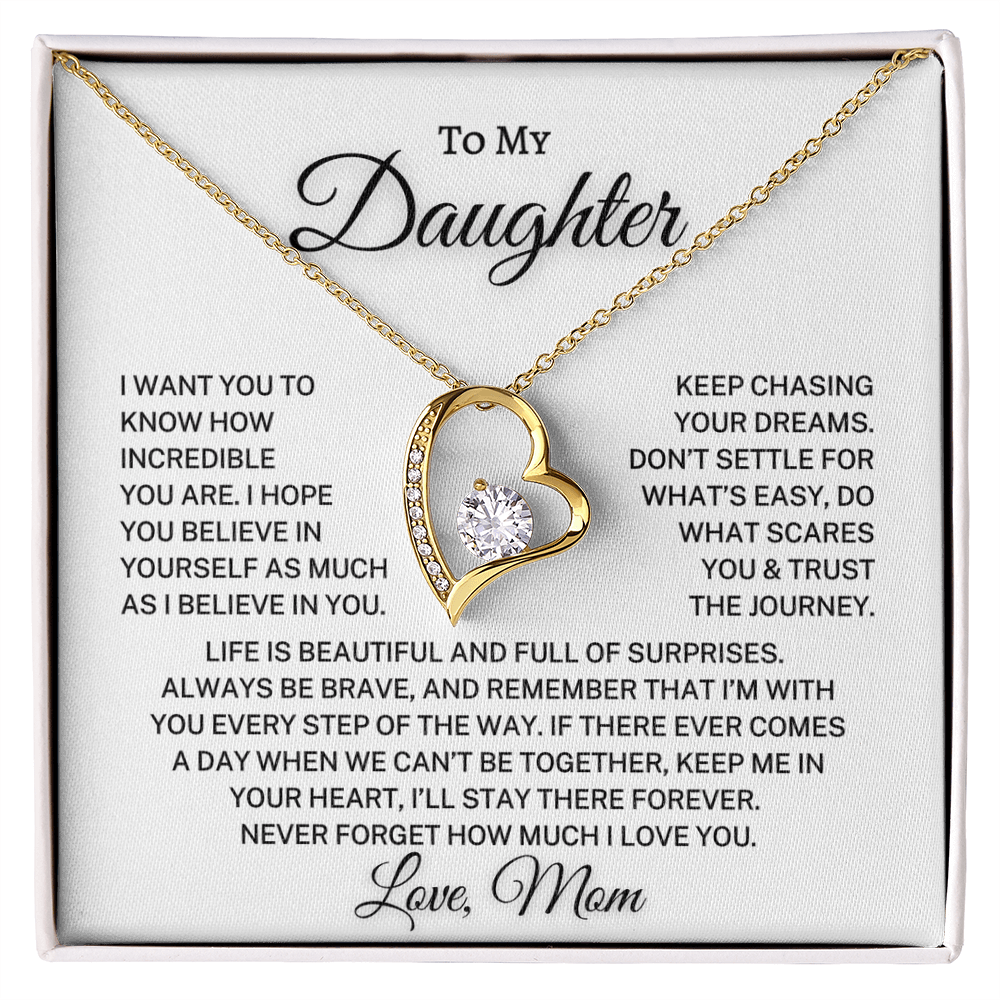 Daughter Love Mom "How Incredible You Are" | Forever Love Necklace
