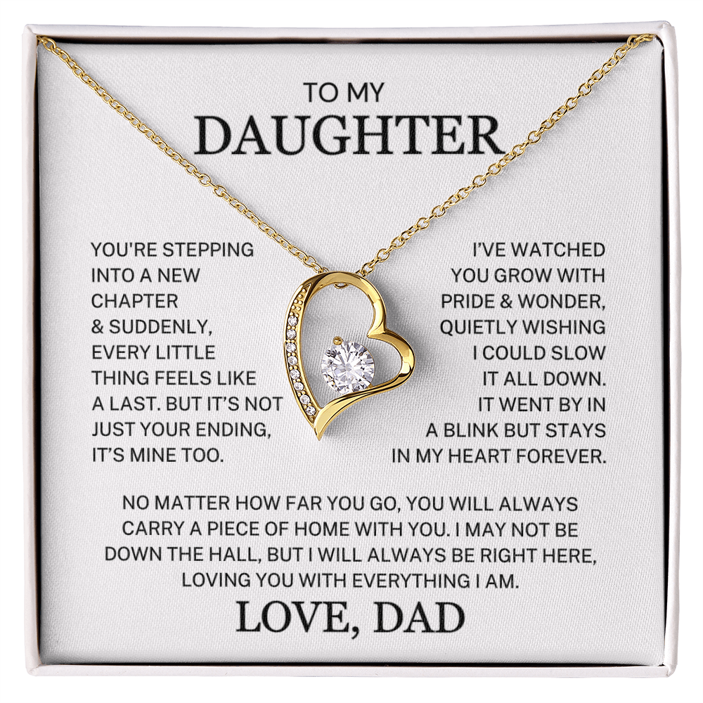 Daughter Love Dad, "Stepping Into A New Chapter" | Forever Love Necklace