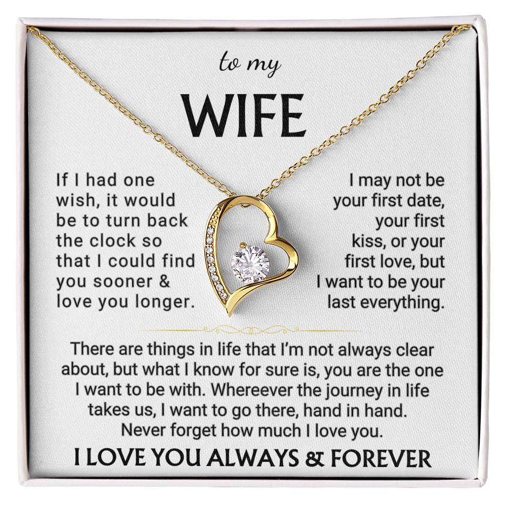 Wife "I Want to Be Your Last Everything" | Forever Love Necklace