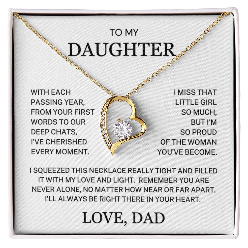 Daughter Love Dad "Cherished Every Moment" | Forever Love Necklace