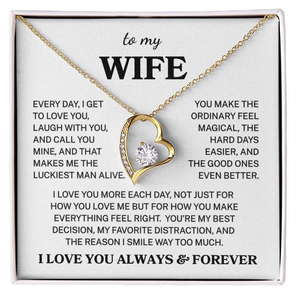 Wife "Luckiest Man Alive" | Forever Love Necklace