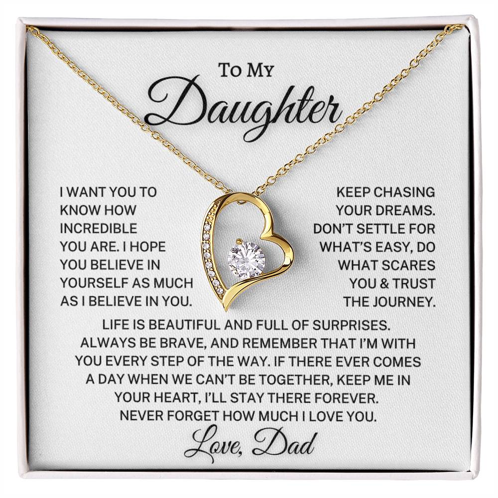 Daughter Love Dad "Keep Me In Your Heart" | Forever Love Necklace
