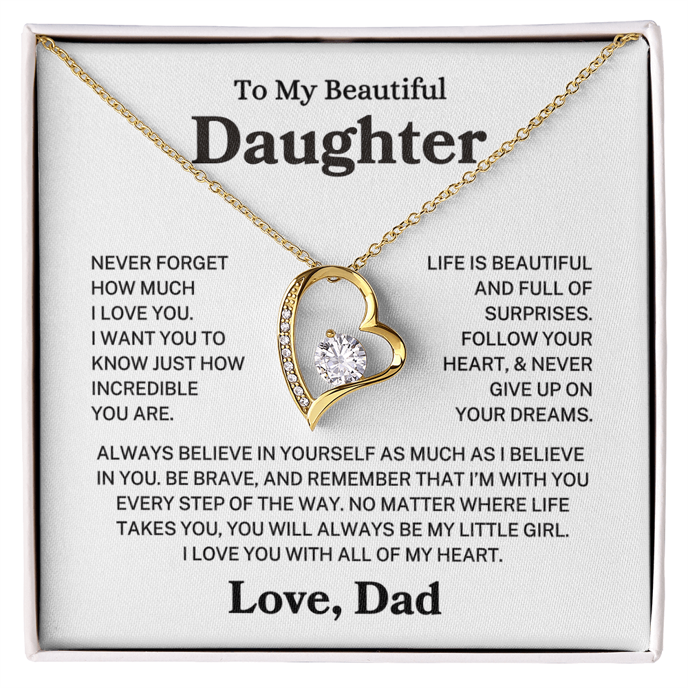 Daughter Love Dad "Always Believe" | Forever Love Necklace