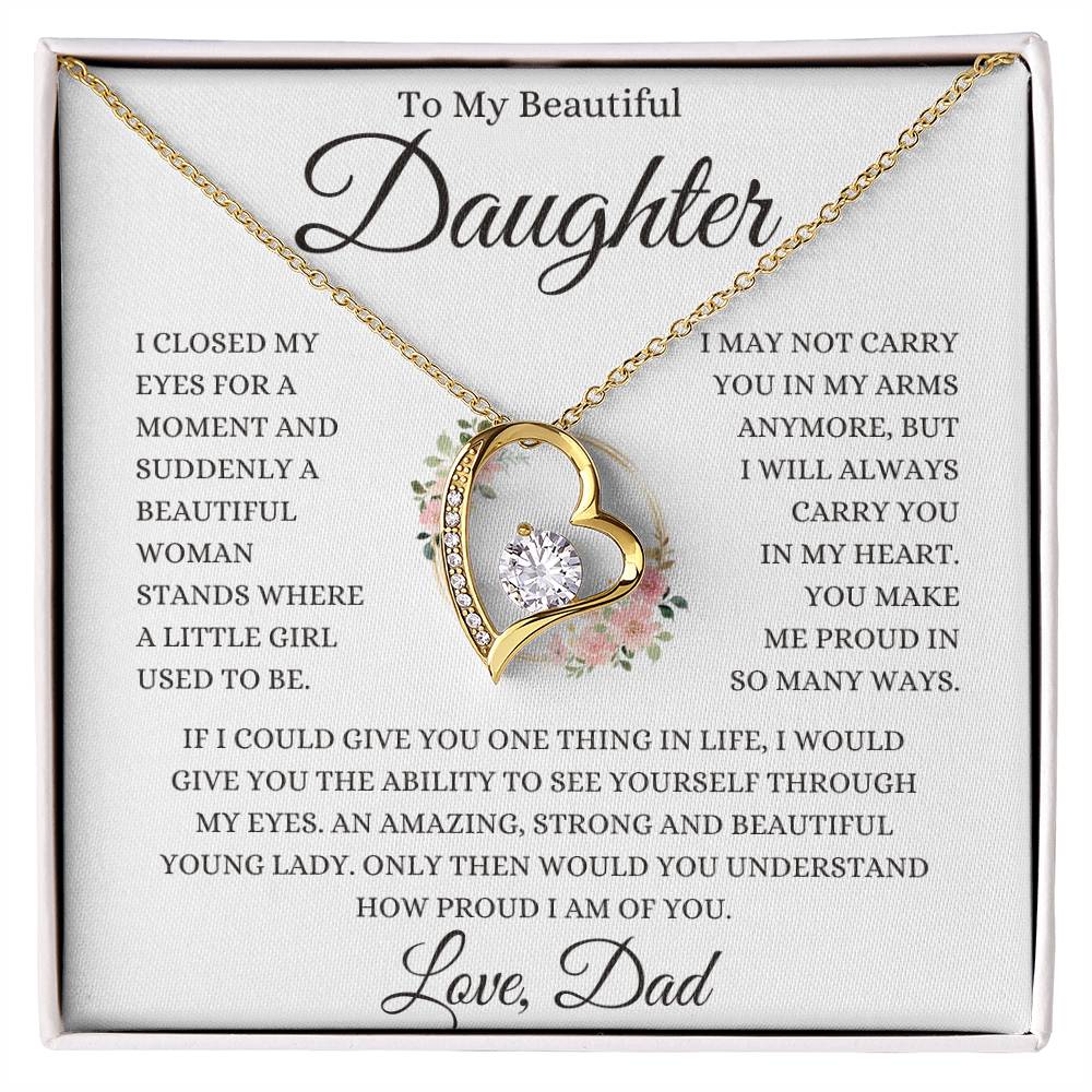 Daughter Love Dad "Give You One Thing" | Forever Love Necklace