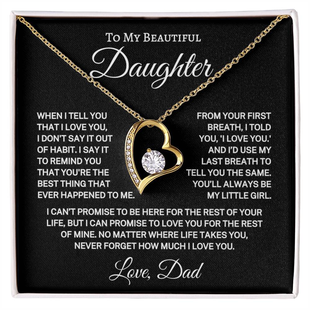 Daughter Love Dad "You're the Best Thing" | Forever Love Necklace