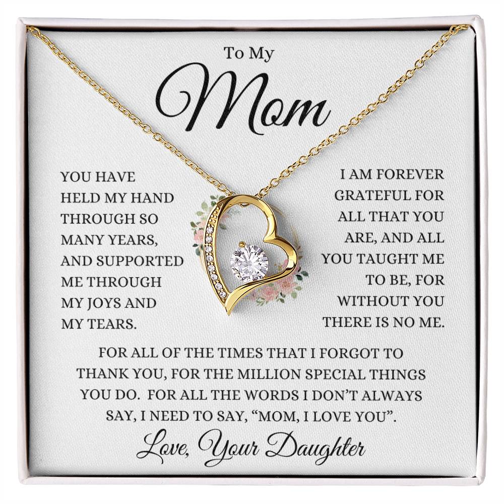 Mom "Million Special Things" with Personalized Sign Off | Forever Heart Necklace