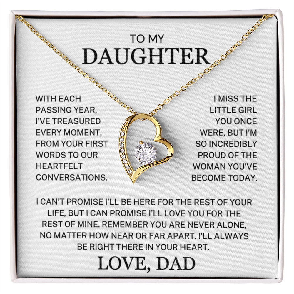 Daughter Love Dad "Treasured Every Moment" | Forever Love Necklace