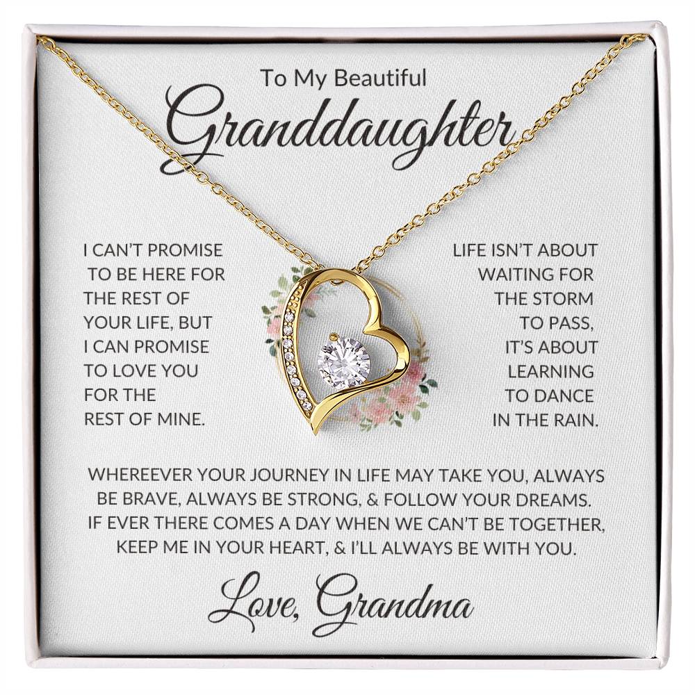Granddaughter Love Grandma "Keep Me In Your Heart" | Forever Love Necklace