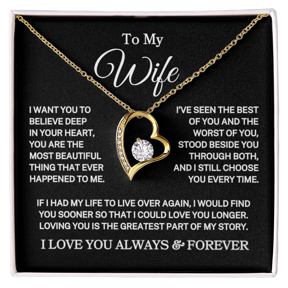 Wife "Most Beautiful Thing" | Forever Love Necklace