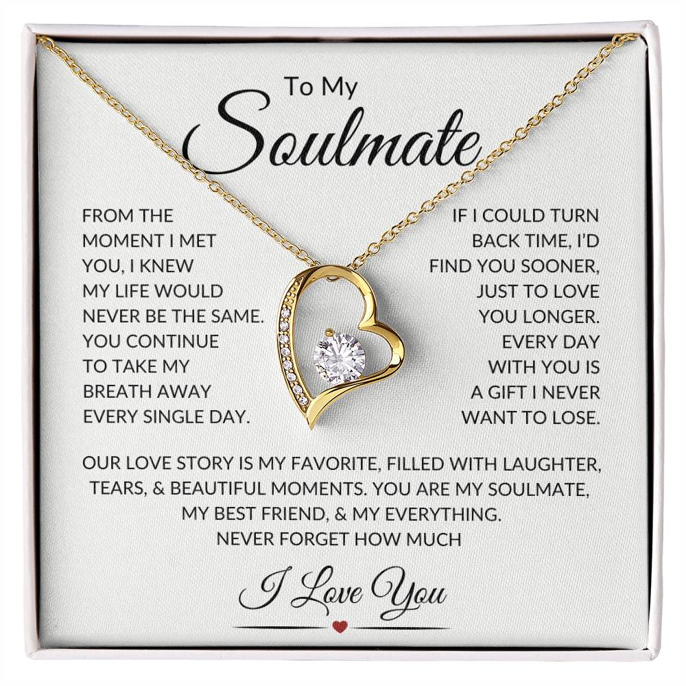 Soulmate "Take My Breath Away" | Forever Heart Necklace