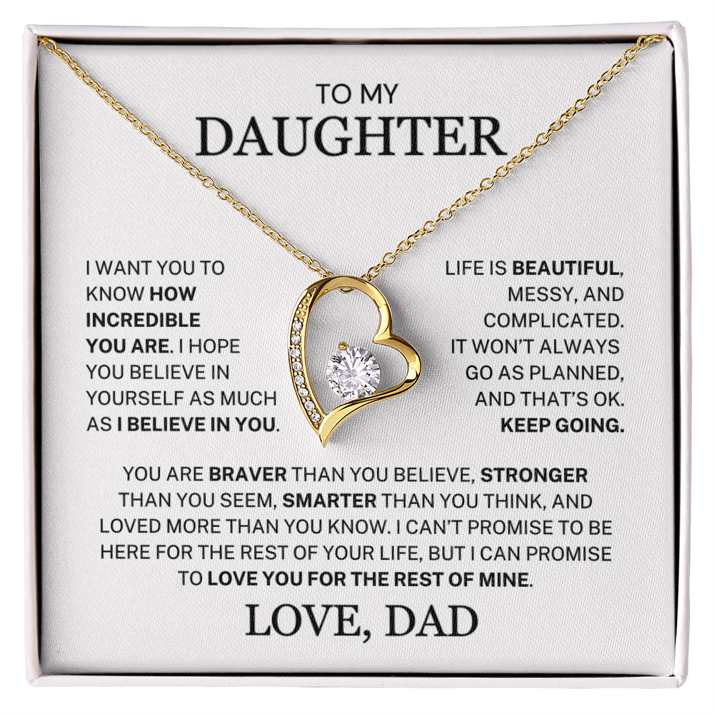 Daughter Love Dad "Incredible" | Forever Love Necklace