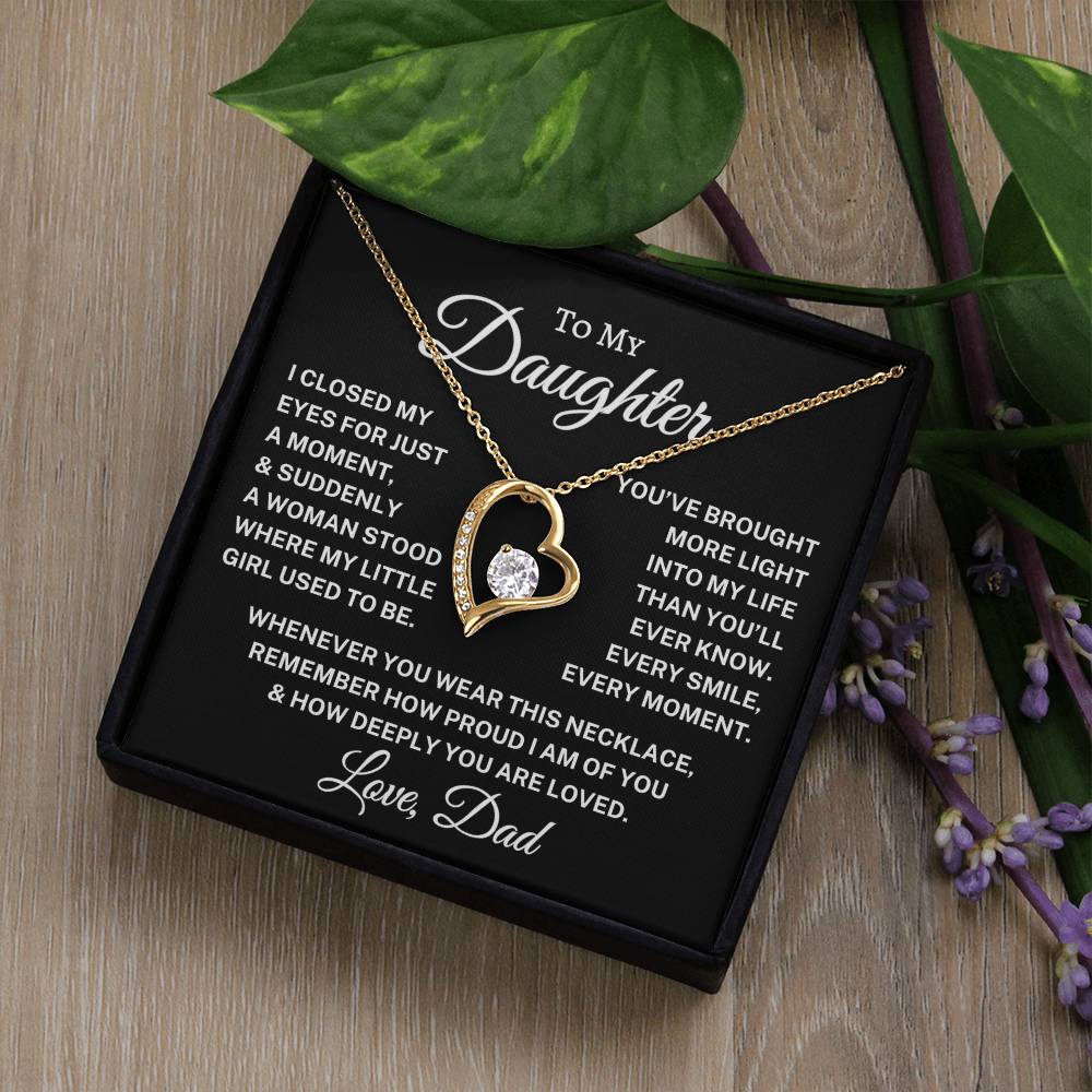 Gift for Daughter Love Dad "Every Smile" | Forever Love Necklace