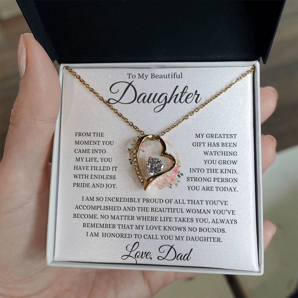 Daughter Love Dad "My Greatest Gift" | Forever Love Necklace