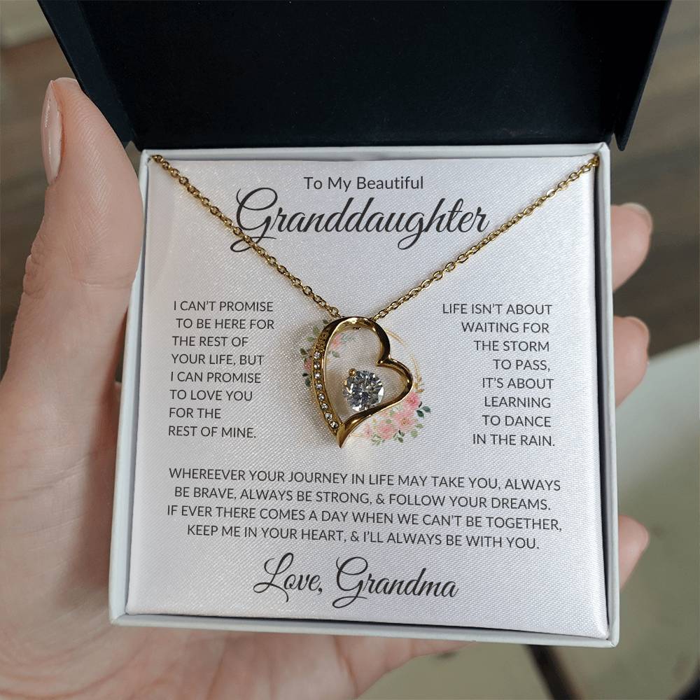 Granddaughter Love Grandma "Keep Me In Your Heart" | Forever Love Necklace