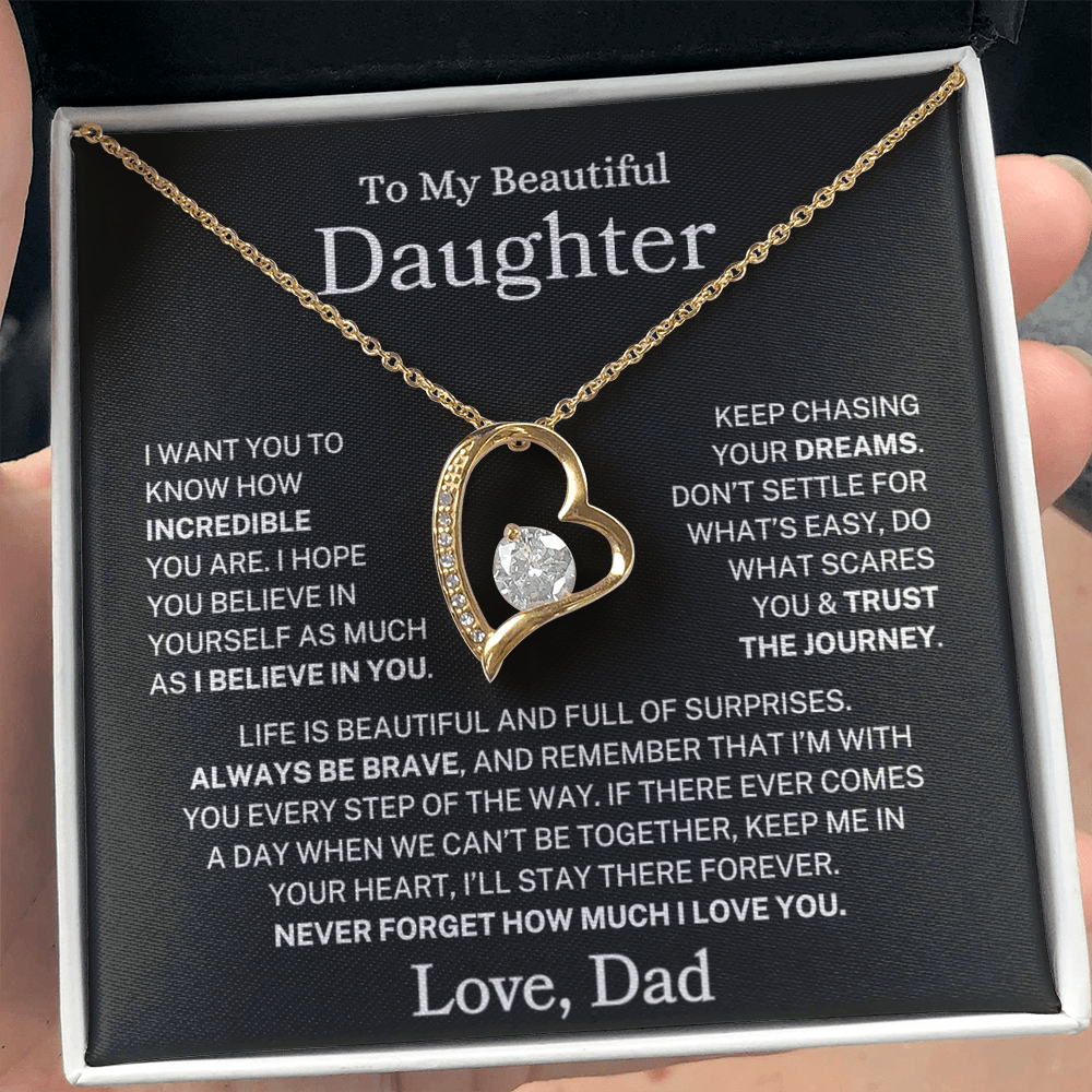 Daughter Love Dad "I Believe In You" | Forever Love Necklace