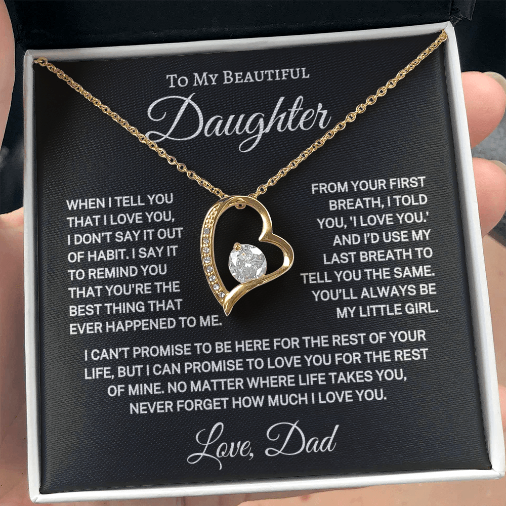 Daughter Love Dad "You're the Best Thing" | Forever Love Necklace