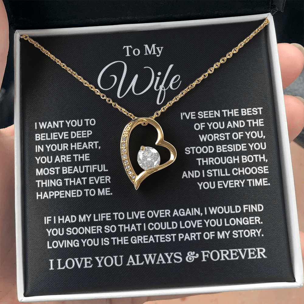 Wife "Most Beautiful Thing" | Forever Love Necklace