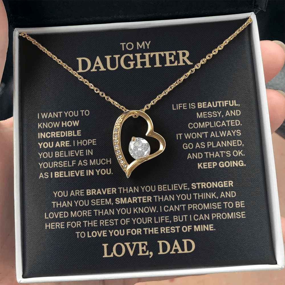 Daughter Love Dad "Life Is Beautiful" | Forever Love Necklace