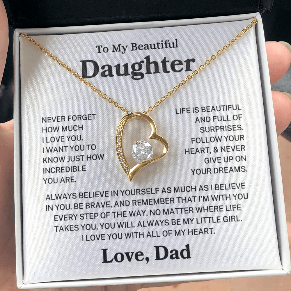 Daughter Love Dad "Always Believe" | Forever Love Necklace