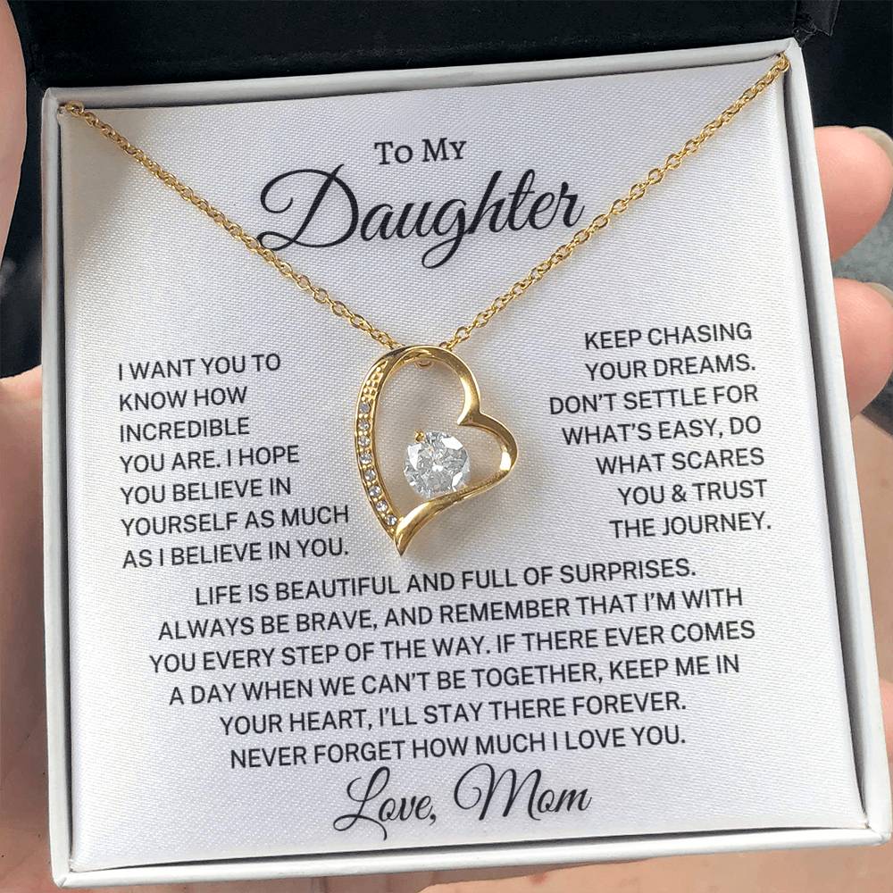 Daughter Love Mom "How Incredible You Are" | Forever Love Necklace