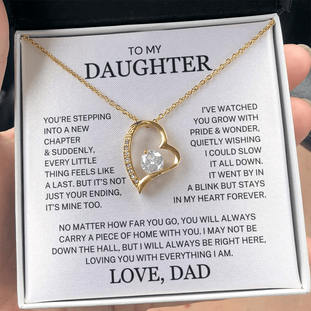 Daughter Love Dad, "Stepping Into A New Chapter" | Forever Love Necklace