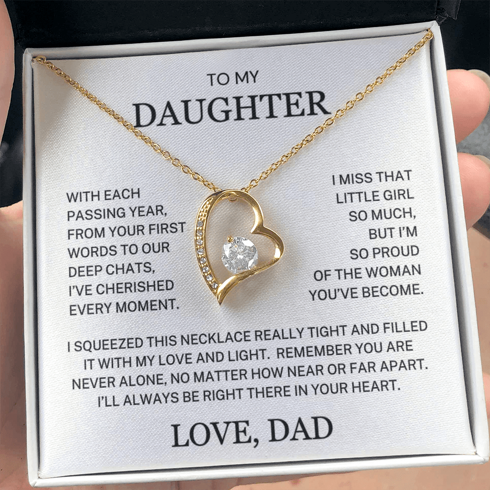 Daughter Love Dad "Cherished Every Moment" | Forever Love Necklace