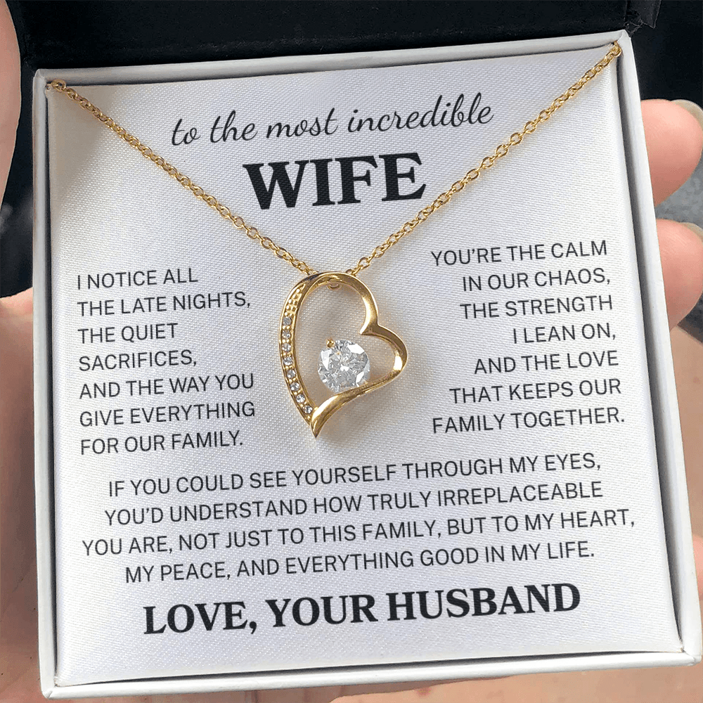 Wife " Most Incredible Wife" | Forever Love Necklace