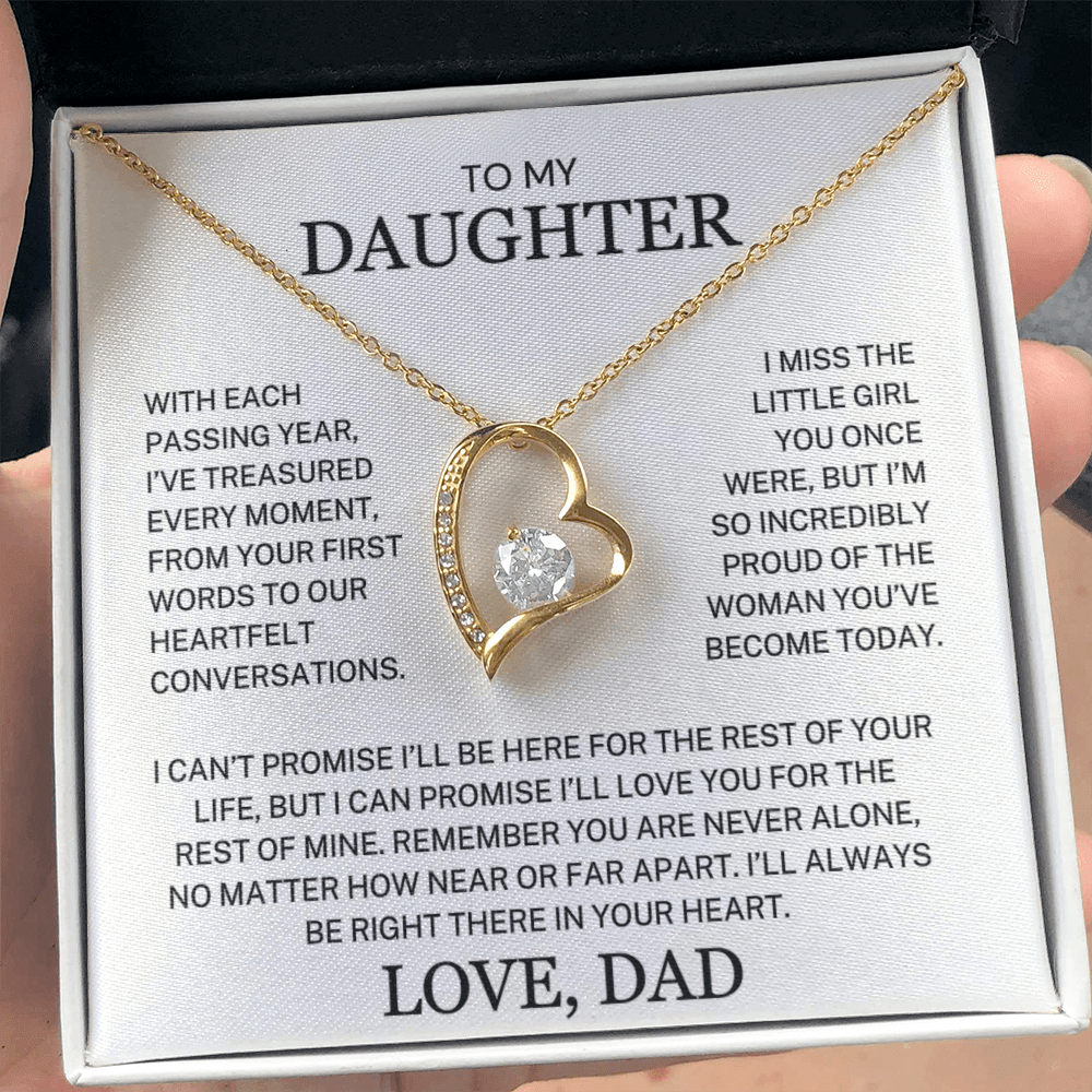 Daughter Love Dad "Treasured Every Moment" | Forever Love Necklace