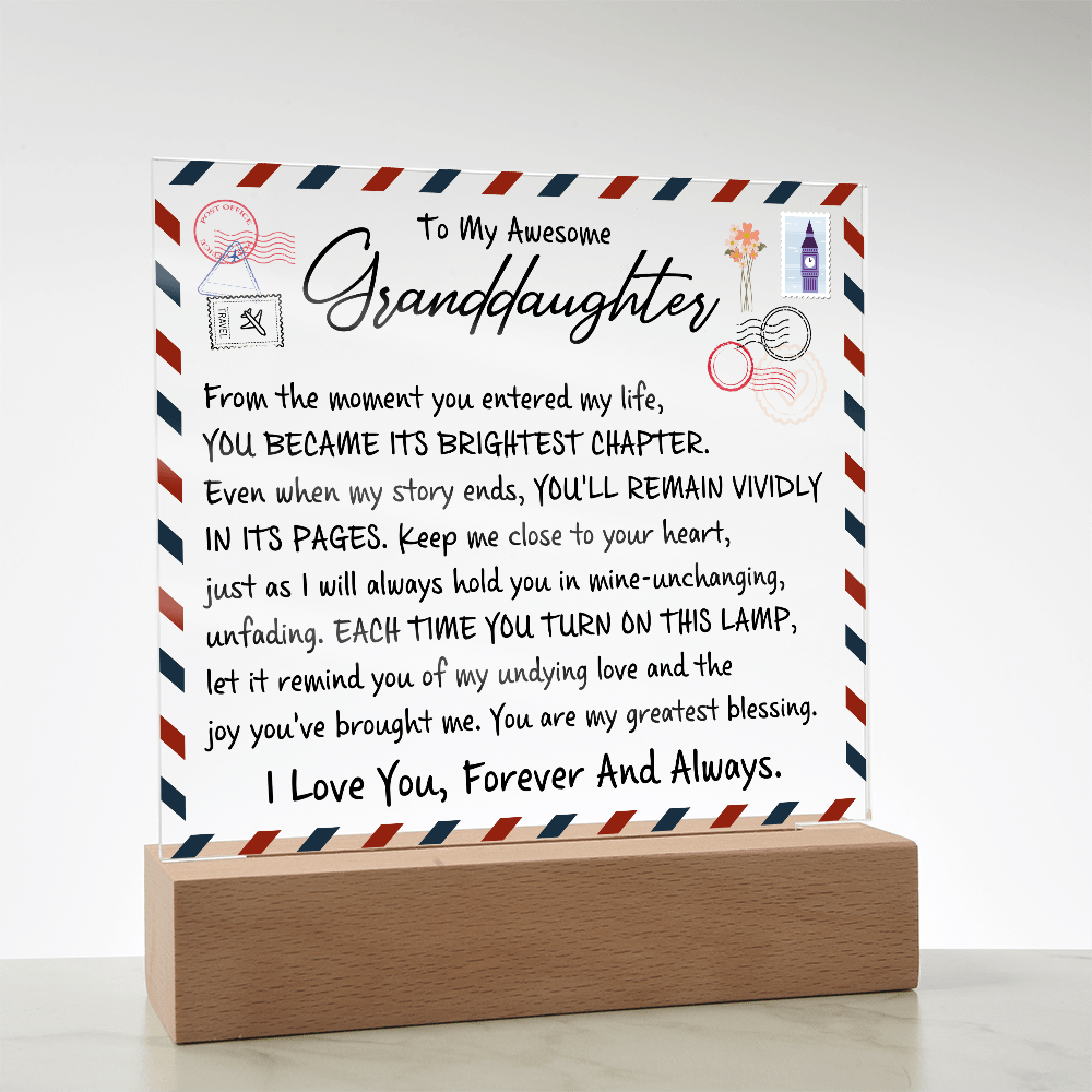 Granddaughter "Brightest Chapter" | Acrylic LED Plaque