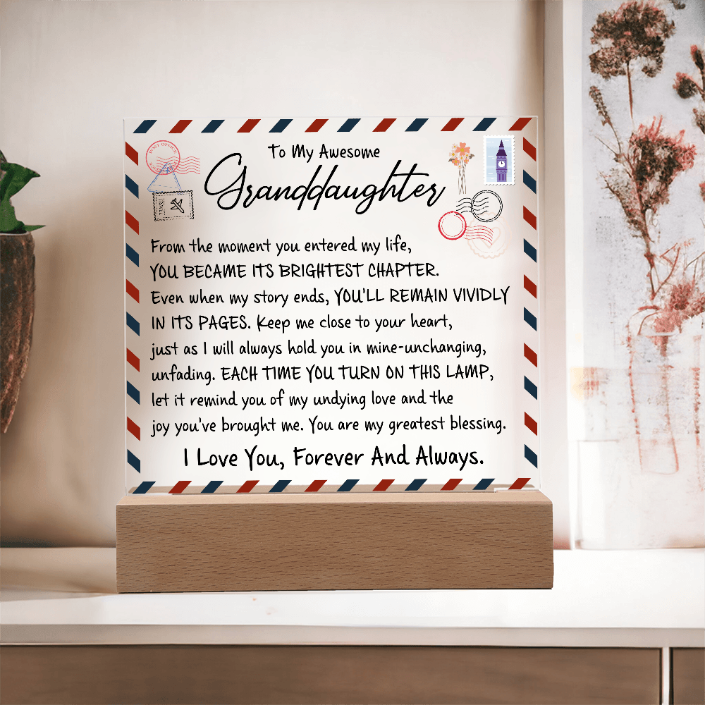 Granddaughter "Brightest Chapter" | Acrylic LED Plaque