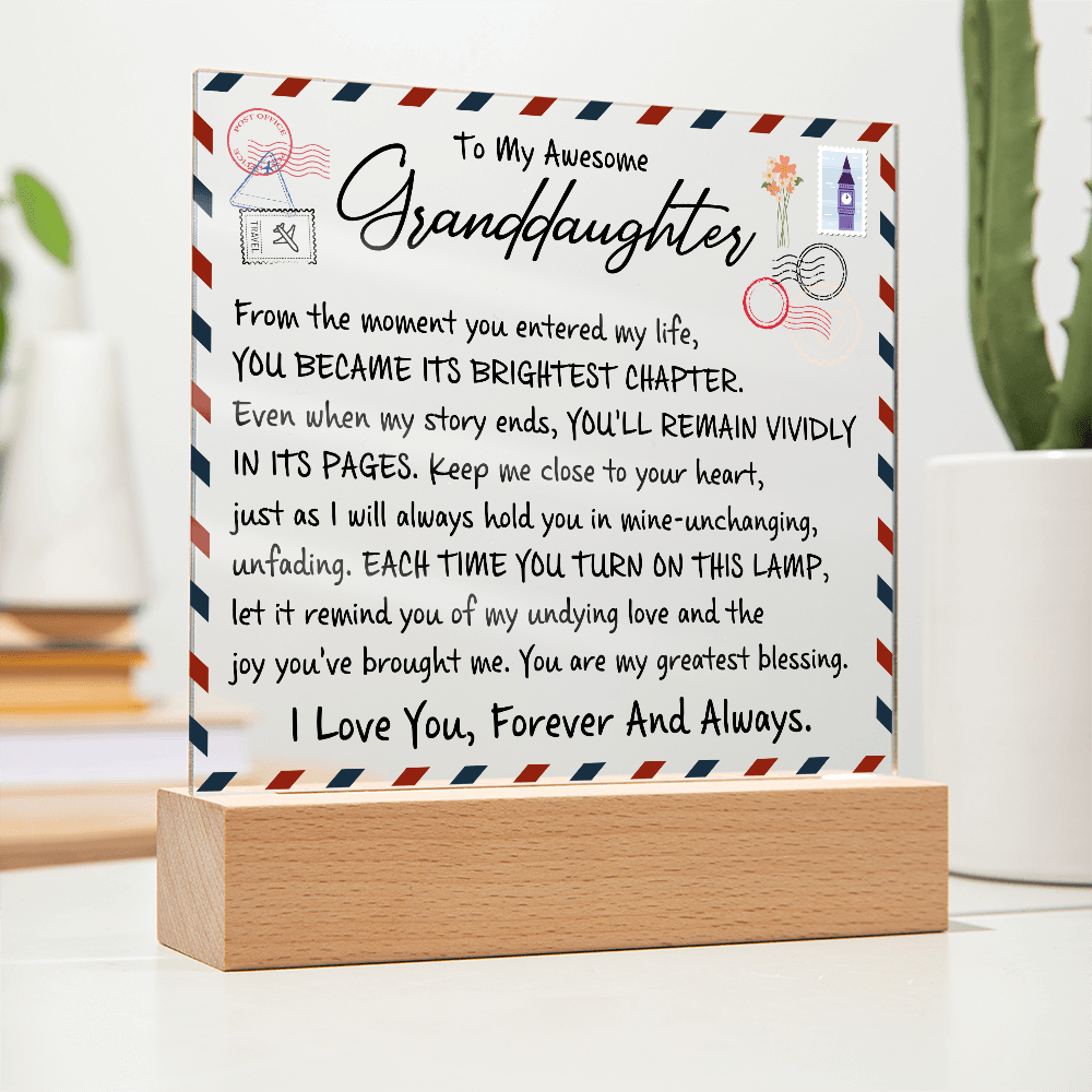 Granddaughter "Brightest Chapter" | Acrylic LED Plaque