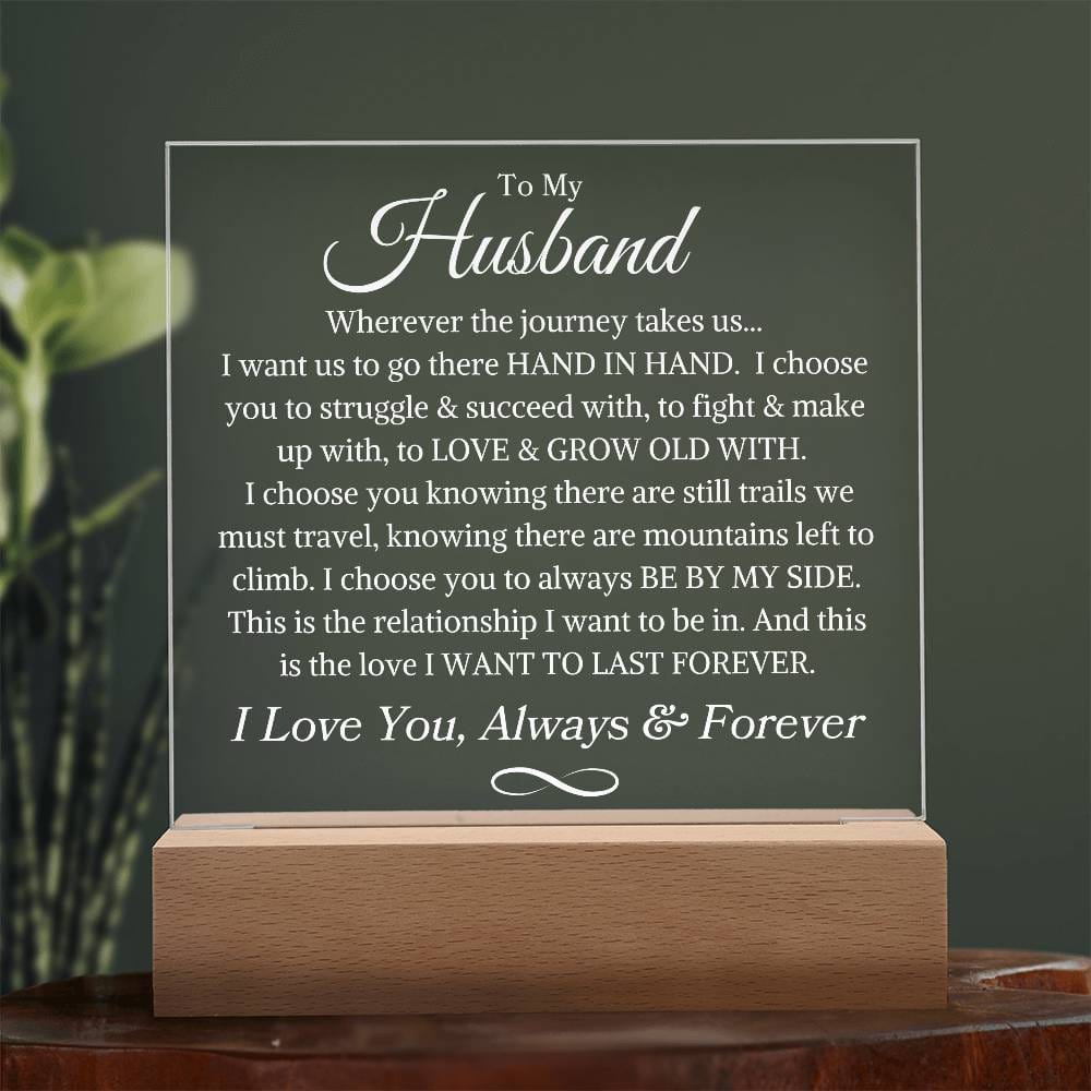 Husband "I Choose You" | Acrylic LED Plaque