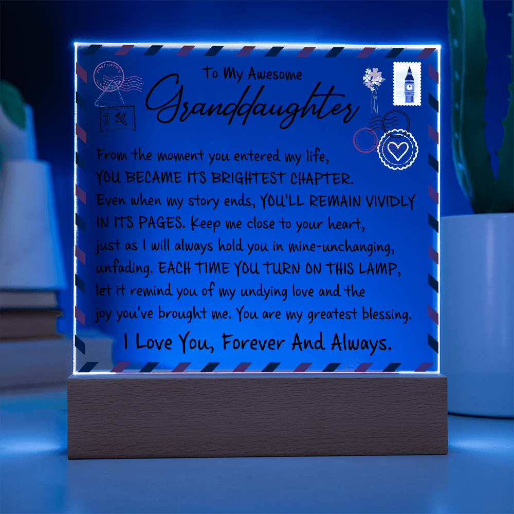 Granddaughter "Brightest Chapter" | Acrylic LED Plaque
