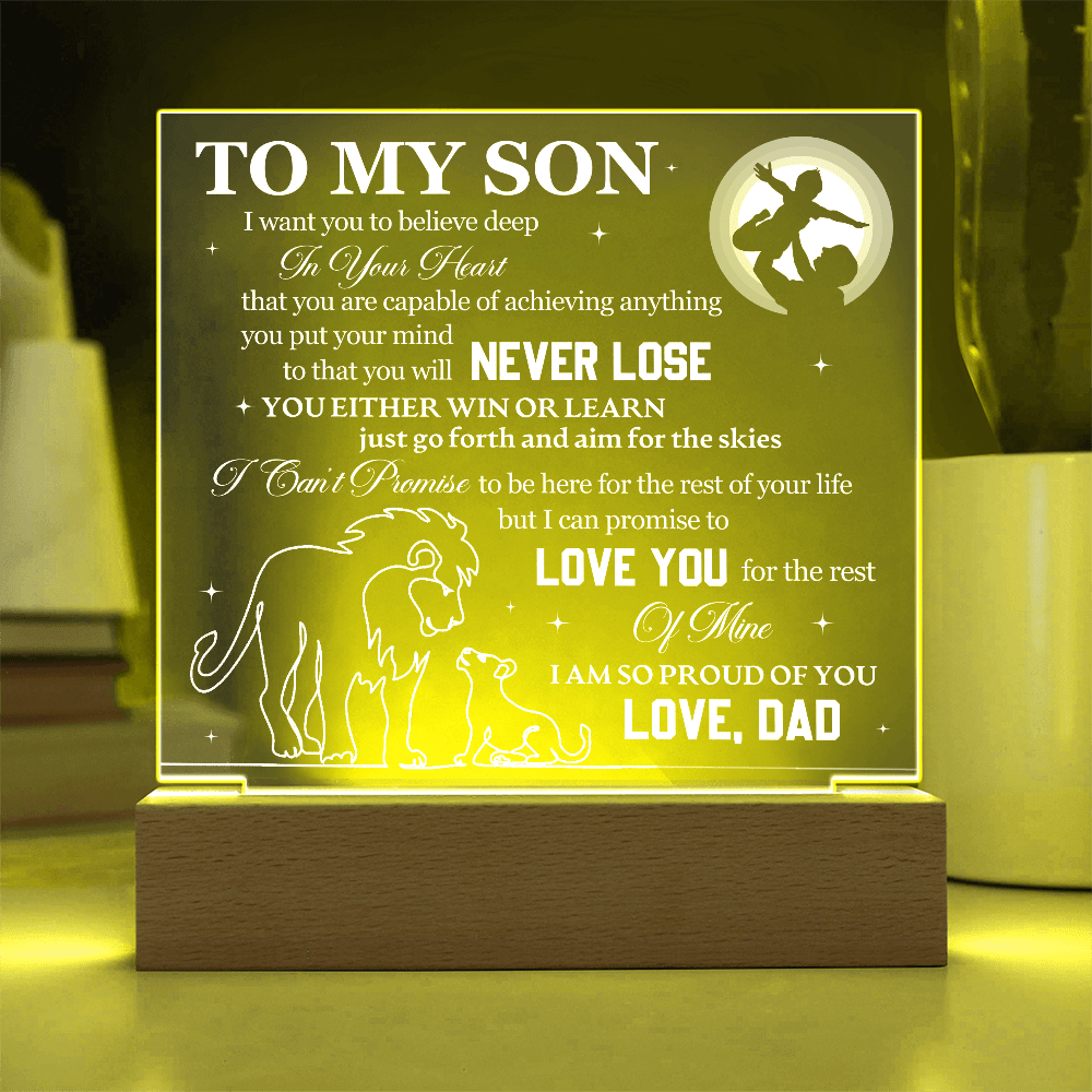 Son Love Dad "Aim For The Skies" | Acrylic LED Plaque