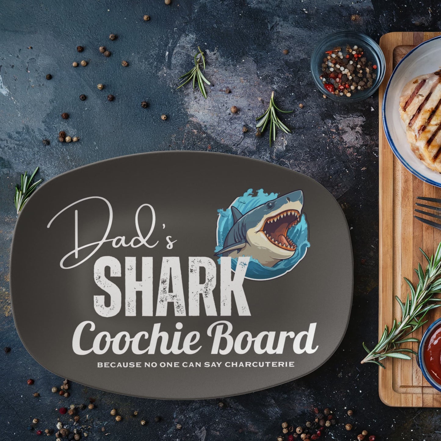 Dad's "Shark Coochie Board" Platter