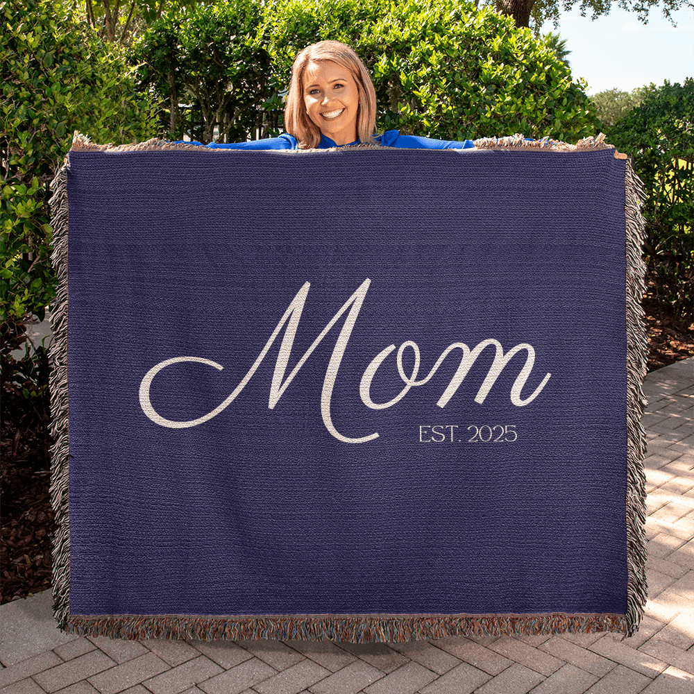 Mom Est. | Heirloom Woven Blanket