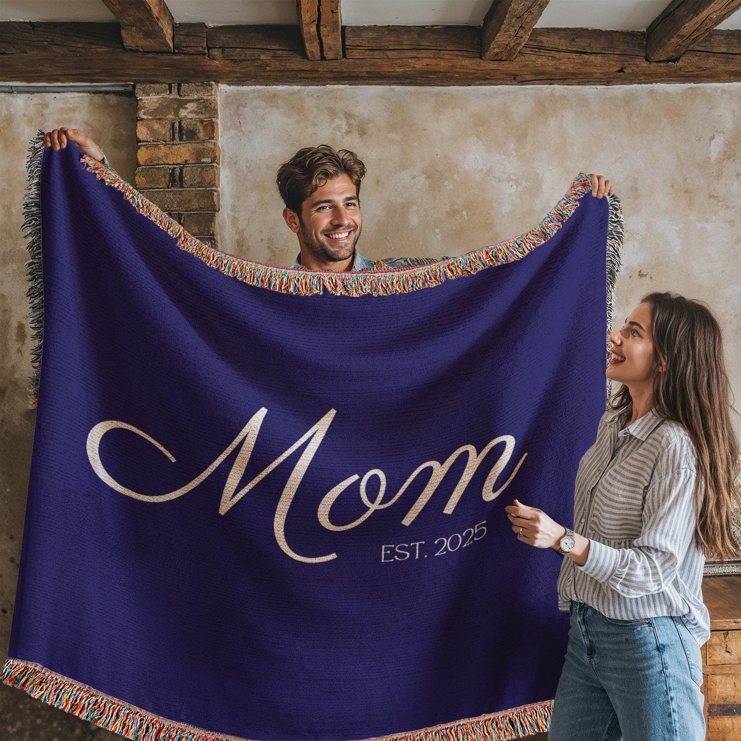 Mom Est. | Heirloom Woven Blanket